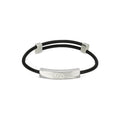 Gucci Interlocking G Sterling Silver Diagonal Leather Bracelet