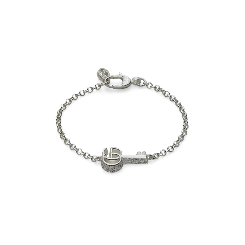 Gucci GG Marmont Sterling Silver Key Bracelet