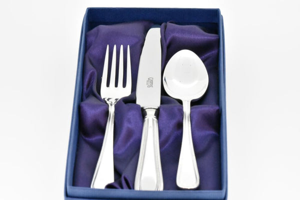 Childrens Bead Silver Cutlery Set