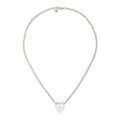 Gucci Trademark Sterling Silver Chain Pendant Necklace