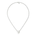 Gucci Trademark Sterling Silver Chain Pendant Necklace
