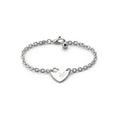 Gucci Trademark Sterling Silver Heart Chain Bracelet
