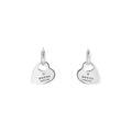 Gucci Trademark Sterling Silver Hoop Heart Earrings