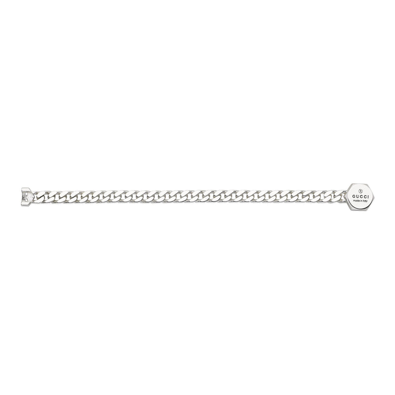 Gucci Trademark Sterling Silver Heavy Bracelet