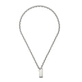 Gucci Trademark Sterling Silver Padlock Necklace