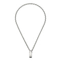Gucci Trademark Sterling Silver Padlock Necklace