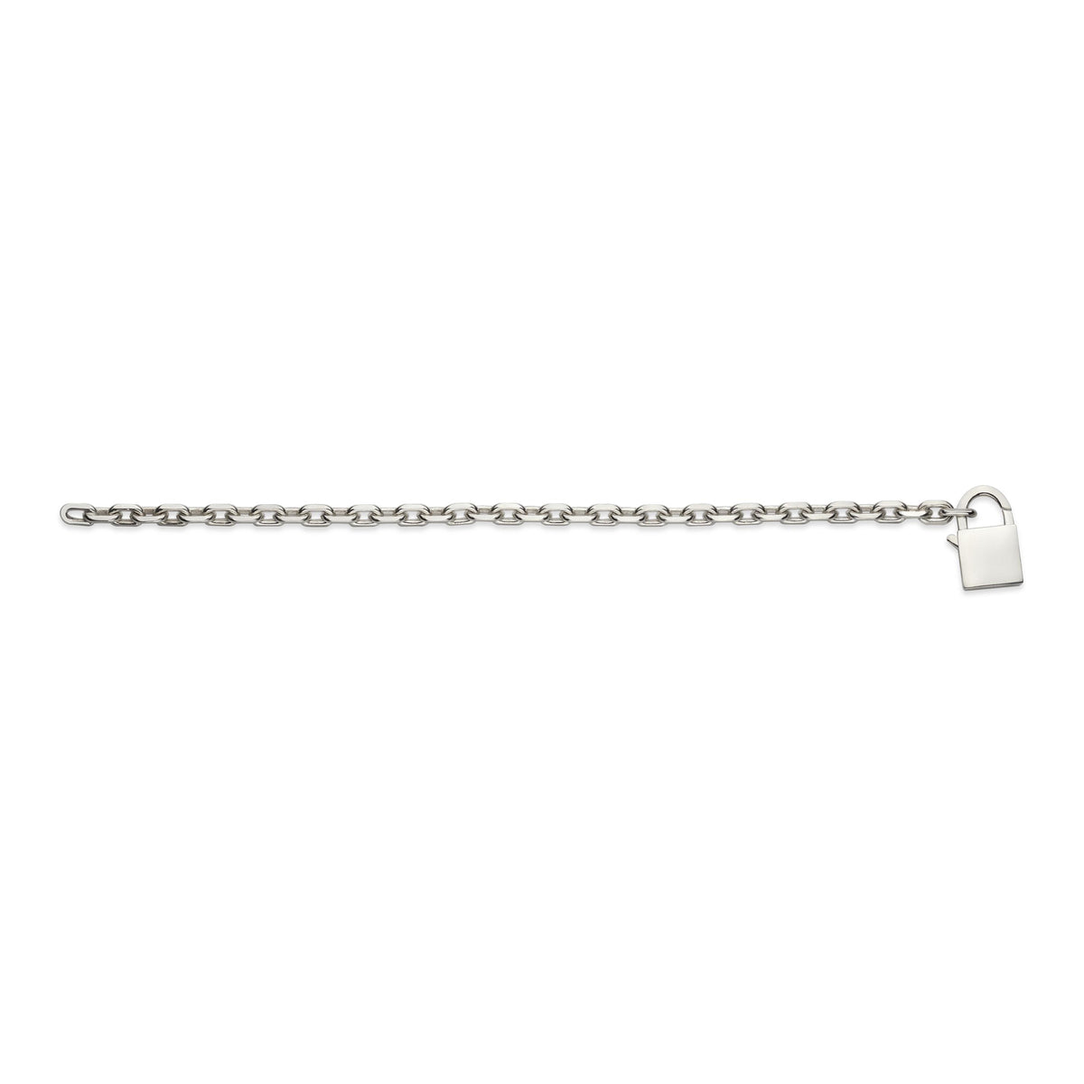 Gucci Trademark Sterling Silver Padlock Bracelet