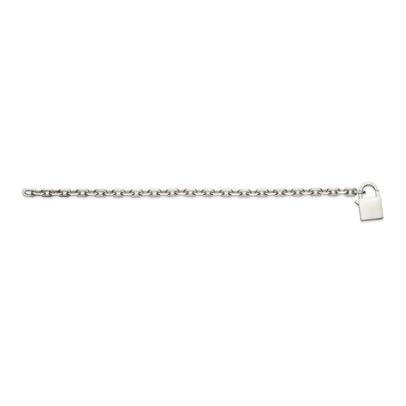 Gucci Trademark Sterling Silver Padlock Bracelet