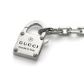 Gucci Trademark Sterling Silver Padlock Bracelet