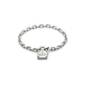 Gucci Trademark Sterling Silver Padlock Bracelet
