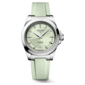 Longines Conquest Automatic Mint Green Rubber Strap 34mm Watch L3.430.4.02.9