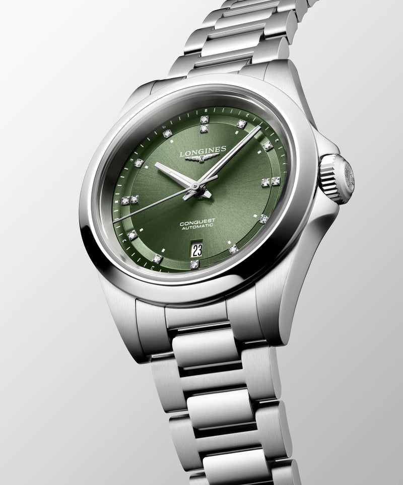 Longines Conquest Automatic Green Diamond Dial 30mm Watch L33204076