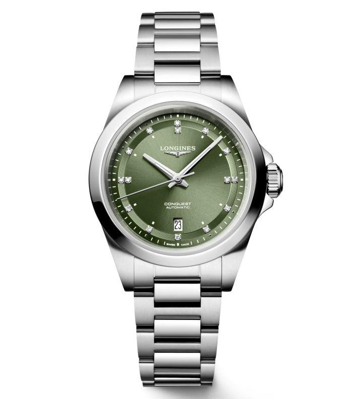 Longines Conquest Automatic Green Diamond Dial 30mm Watch L33204076
