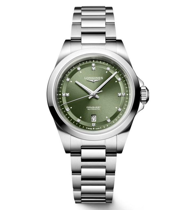 Longines Conquest Automatic Green Diamond Dial 30mm Watch L33204076