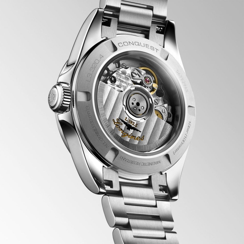 Longines Conquest Automatic Mother of Pearl Diamond Dial 30mm Watch L3.320.4.87.6