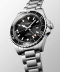 Longines HydroConquest Automatic Black GMT 41mm Watch L3.890.4.56.6
