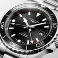 Longines HydroConquest Automatic Black GMT 41mm Watch L3.890.4.56.6