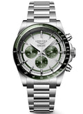 Longines Conquest Automatic Chronograph Silver & Green Dial 42mm Watch L3.835.4.02.6