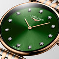 Longines La Grande Classique Rose & Steel, Green Dial 29mm Watch L4.512.1.08.7