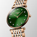 Longines La Grande Classique Rose & Steel, Green Dial 29mm Watch L4.512.1.08.7