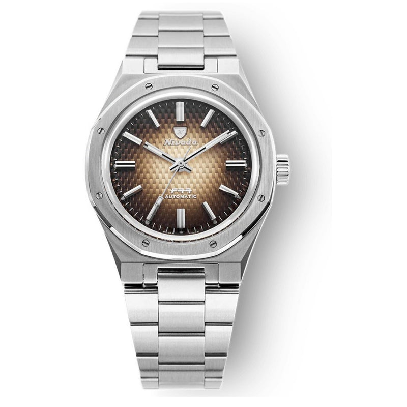 Nivada Grenchen F77 Brown Smoked No Date 37mm 68002A77