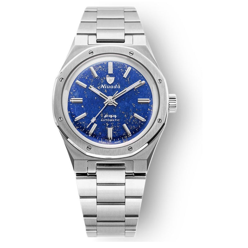 Nivada Grenchen F77 Lapis Lazuli No Date 37mm 68009A77
