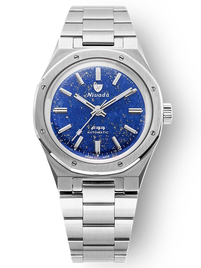 Nivada Grenchen F77 Lapis Lazuli No Date 37mm 68009A77