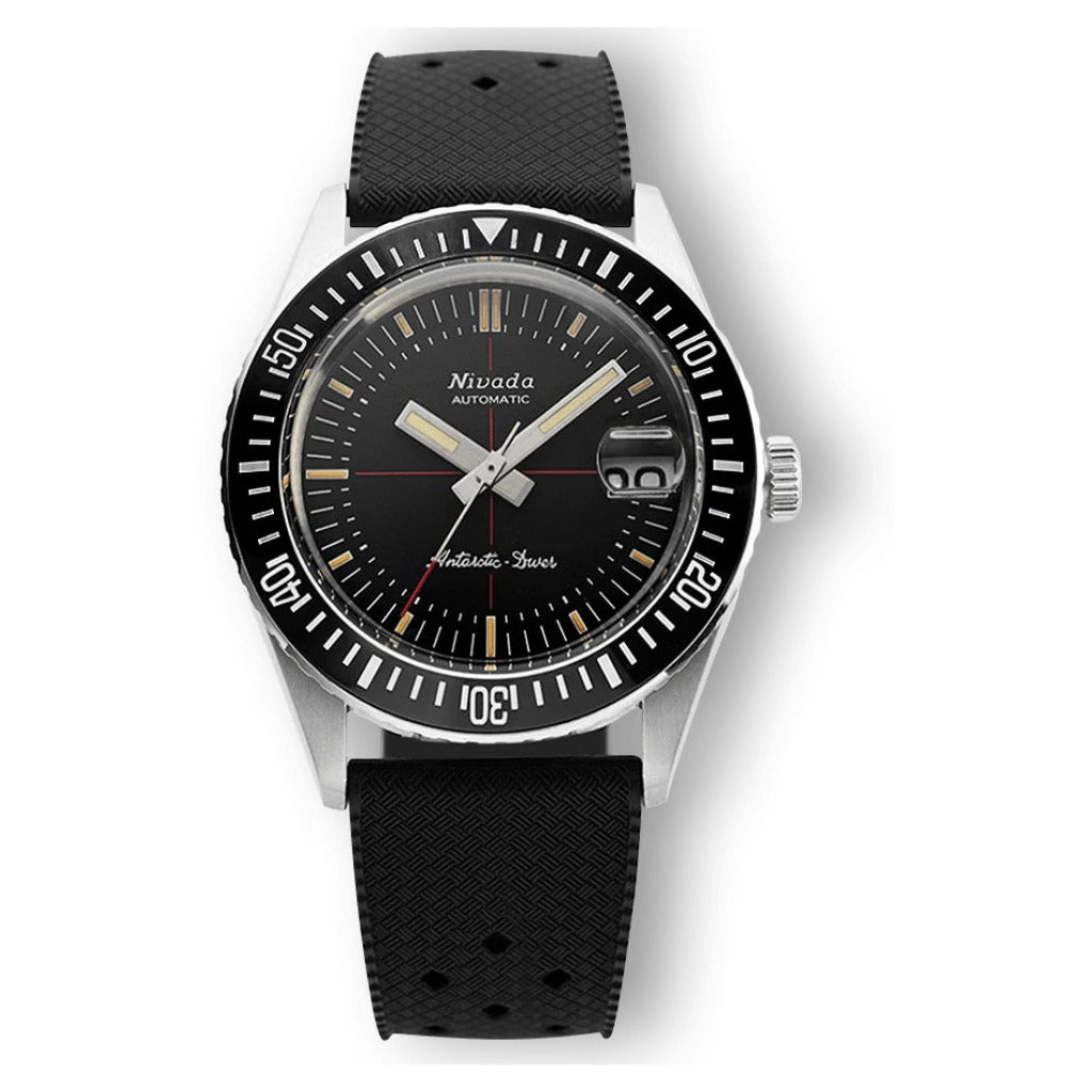 Nivada Grenchen Antartic Diver on Rubber Tropic 38mm Watch 32038A01