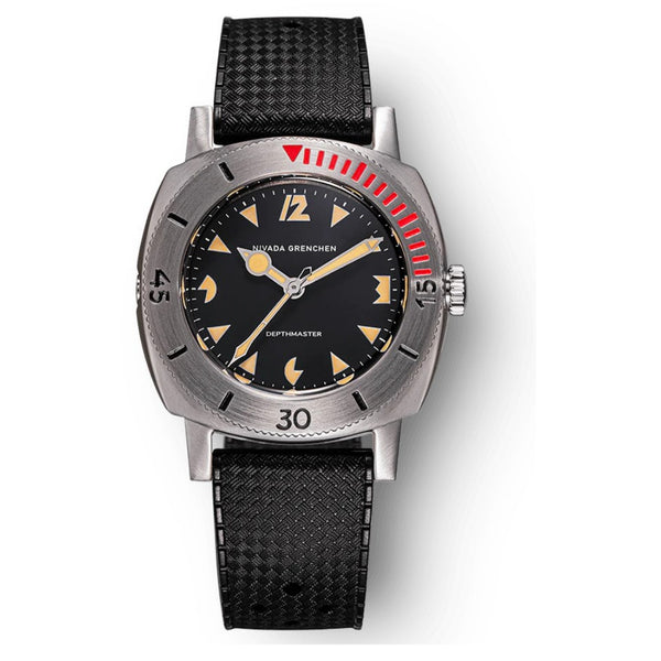 Nivada Grenchen Depthmaster Pacman Rubber 39mm Watch 14105A01