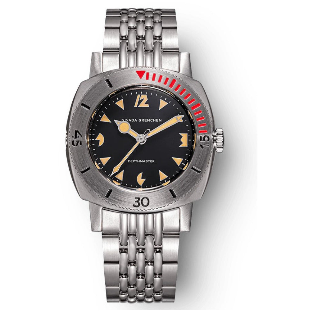 Nivada Grenchen Depthmaster Pacman Beads of Rice 39mm Watch 14105A04