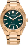 Citizen Eco-Drive Men's Sport Rose Gold Green 41mm Watch