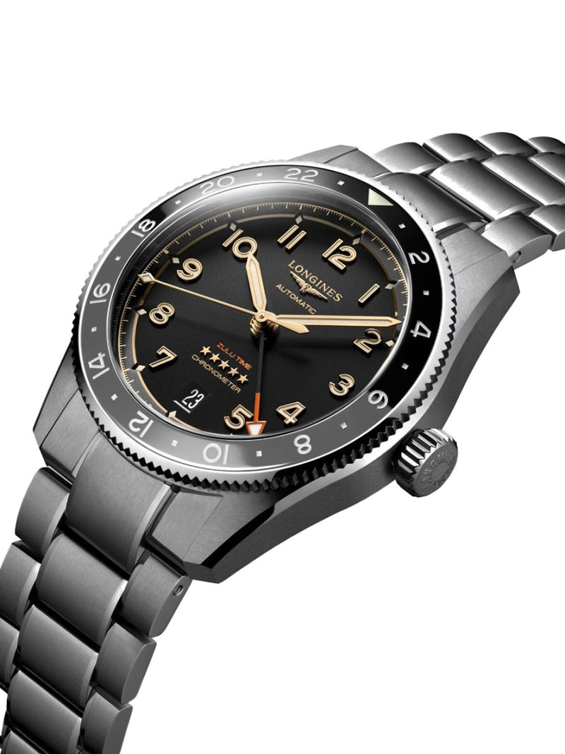 Longines Spirit Zulu Time Titanium 39mm Watch L3.802.1.53.6