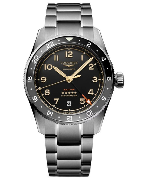 Longines Spirit Zulu Time Titanium 39mm Watch L3.802.1.53.6