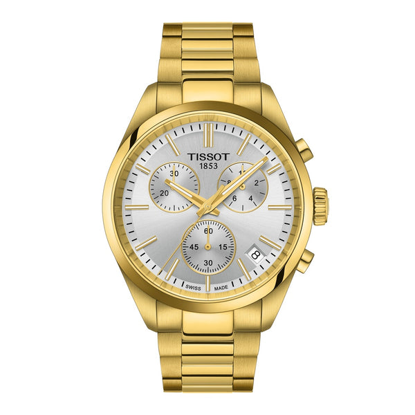 Tissot PR 100 Gold Chronograph 40mm Watch T150.417.33.031.00