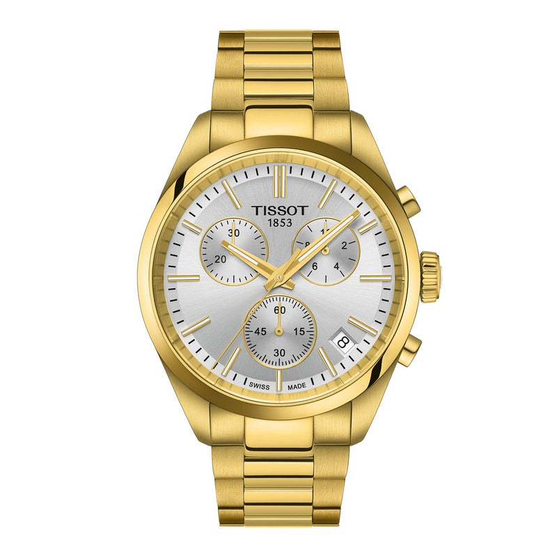 Tissot PR 100 Gold Chronograph 40mm Watch T150.417.33.031.00