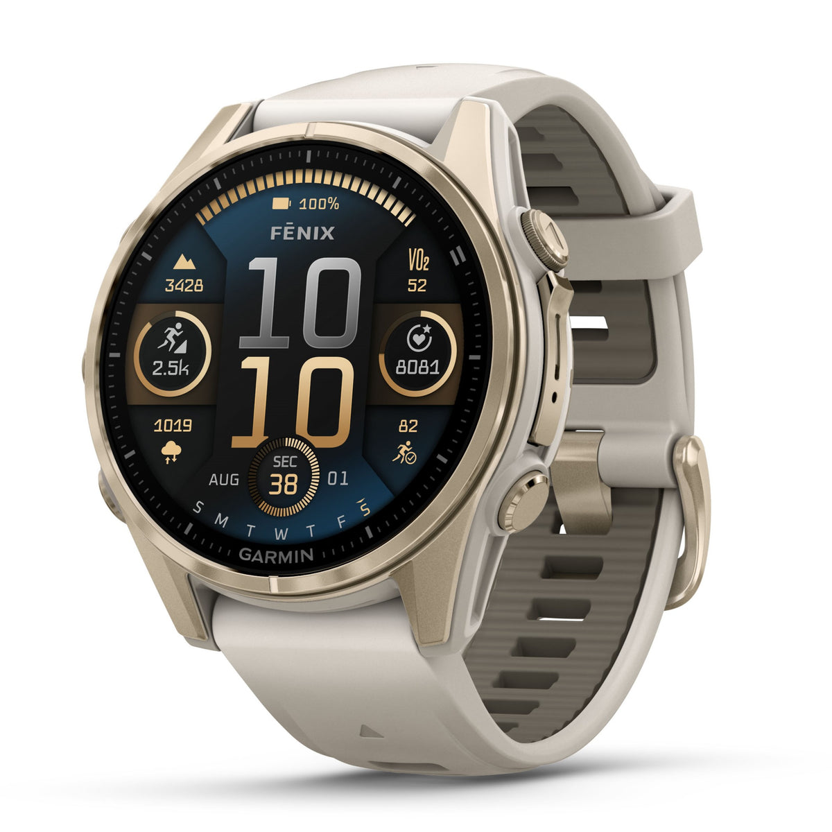 Garmin Fenix 8 - 43mm Sapphire AMOLED Soft Gold 010-02903-11