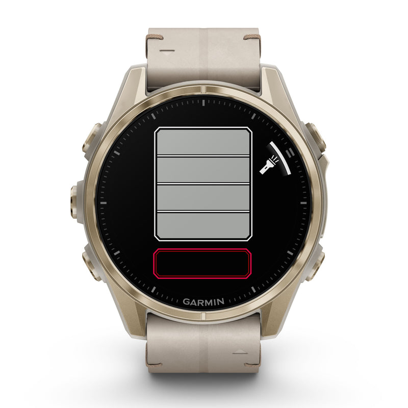 Garmin Fenix 8 - 43mm Sapphire AMOLED Soft Gold & Fog Grey 010-02903-40