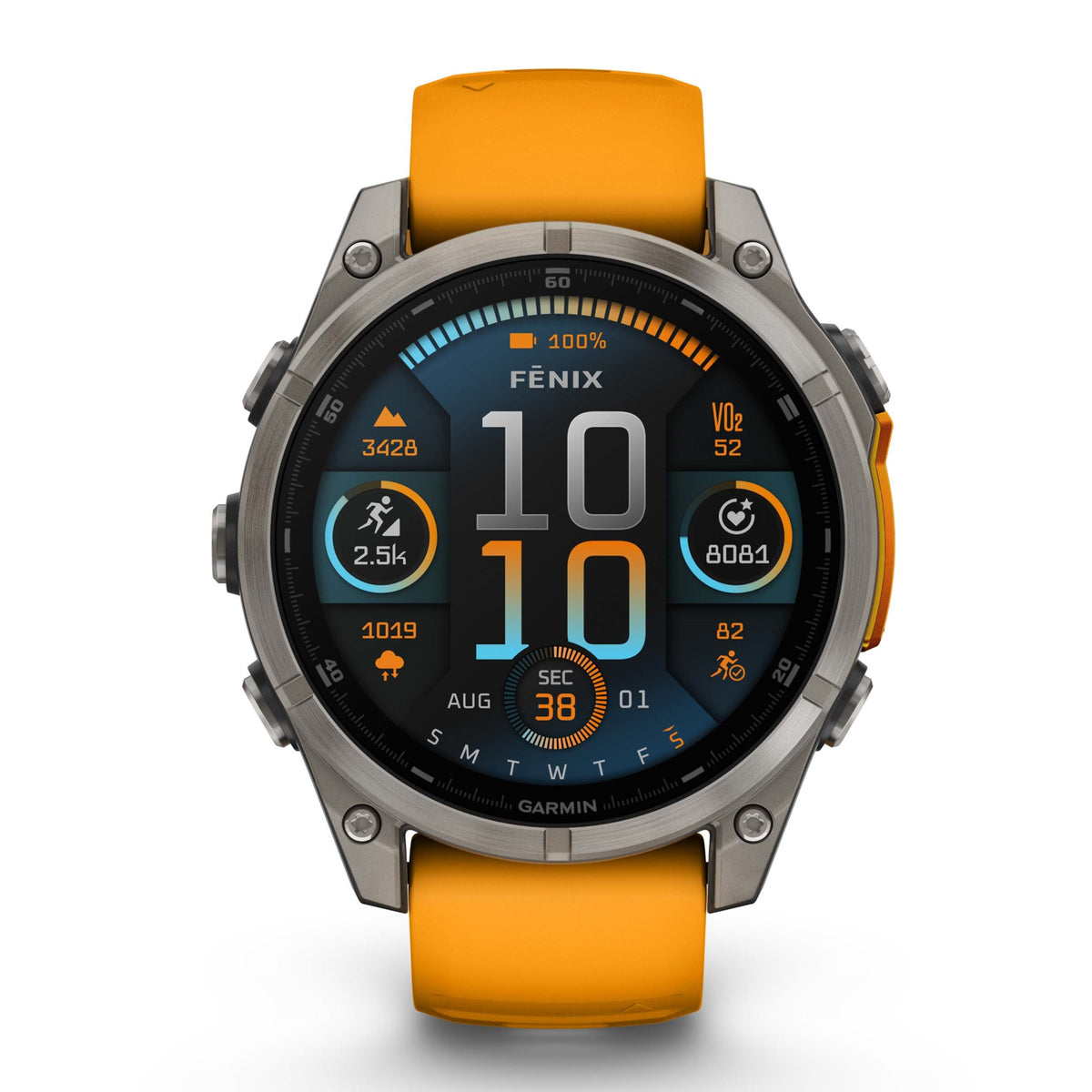 Garmin Fenix 8 - 47mm Sapphire AMOLED Graphite & Orange 010-02904-11