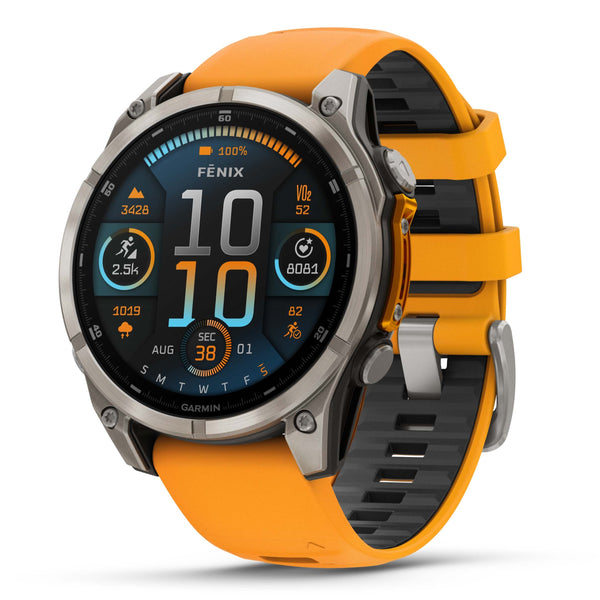 Garmin Fenix 8 - 47mm Sapphire AMOLED Graphite & Orange 010-02904-11