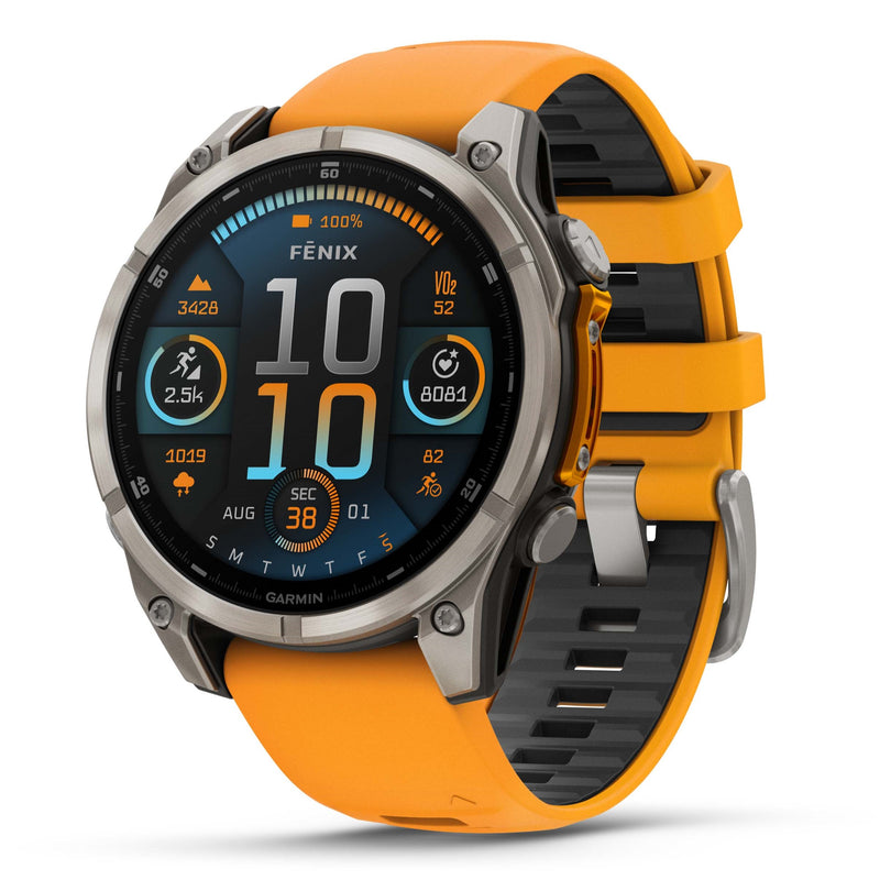 Garmin Fenix 8 - 47mm Sapphire AMOLED Graphite & Orange 010-02904-11