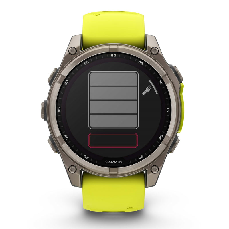 Garmin Fenix 8 - 47mm Sapphire Solar Titanium & Yellow 010-02906-21