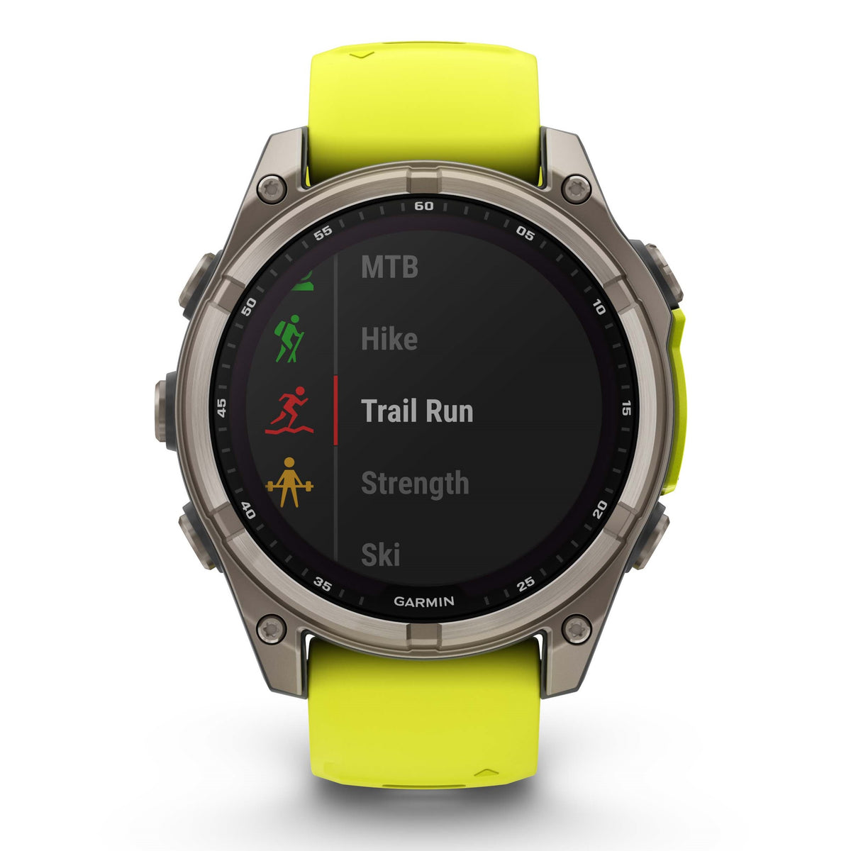Garmin Fenix 8 - 47mm Sapphire Solar Titanium & Yellow 010-02906-21