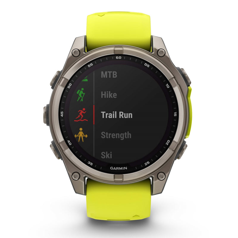 Garmin Fenix 8 - 47mm Sapphire Solar Titanium & Yellow 010-02906-21