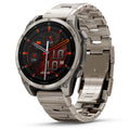 Garmin Fenix 8 - 47mm Sapphire AMOLED Titanium Bracelet & Black Rubber Strap 010-02904-40