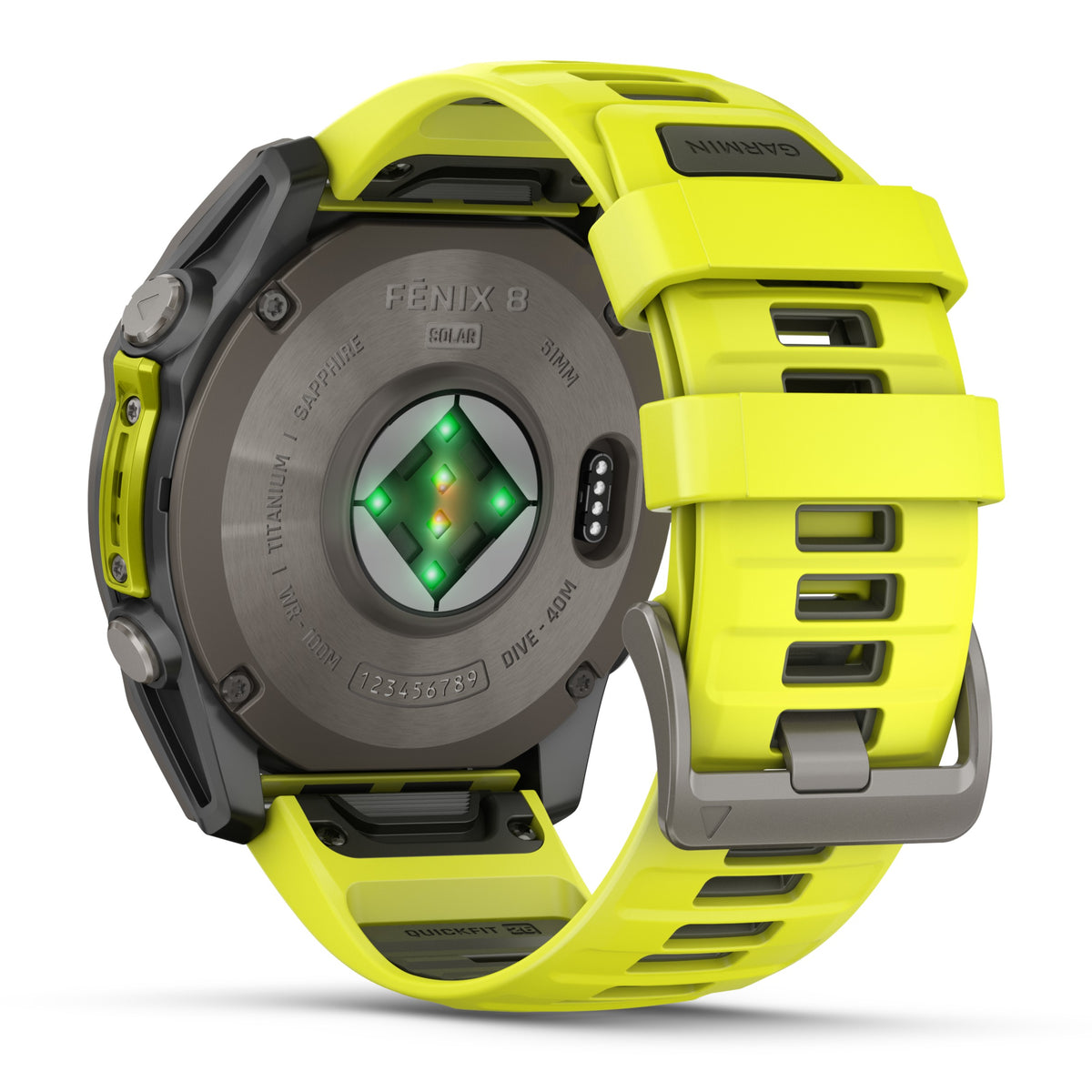 Garmin Fenix 8 - 51mm Sapphire Solar Titanium & Yellow 010-02907-21