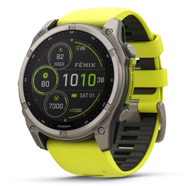 Garmin Fenix 8 - 51mm Sapphire Solar Titanium & Yellow 010-02907-21