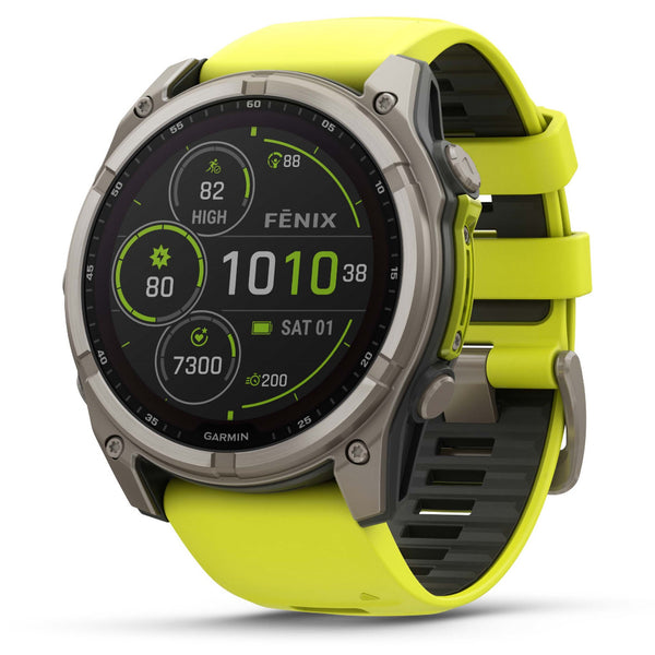 Garmin Fenix 8 - 51mm Sapphire Solar Titanium & Yellow 010-02907-21