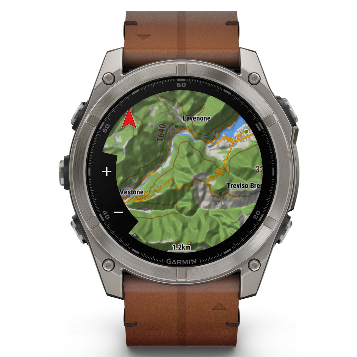 Garmin Fenix 8 - 51mm Sapphire AMOLED Titanium, Silicone & Chestnut Leather Strap 010-02905-40