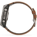 Garmin Fenix 8 - 51mm Sapphire AMOLED Titanium, Silicone & Chestnut Leather Strap 010-02905-40