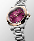 Longines Conquest Automatic Rose & Purple Dial 34mm Watch L3.430.5.98.6